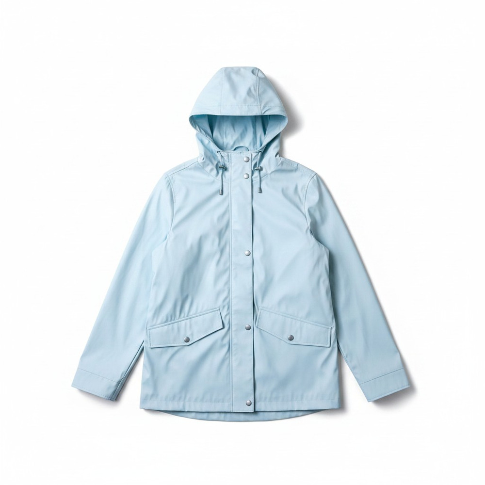 NWT Levi’s Women's Rubberized Hooded Jacket Blue XS New Raincoat Cold Weather